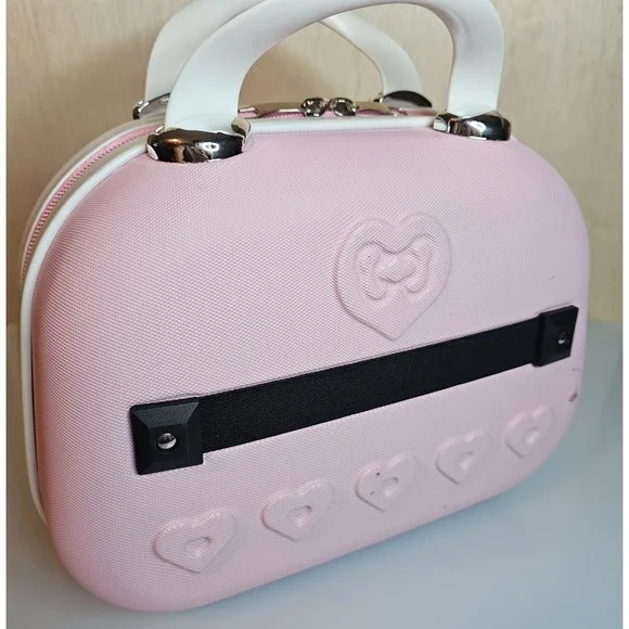 Pink Water Diamond Hello Kitty Makeup Travel Case Cosmetic Bag Hardshell NEW - Picture 9 of 16